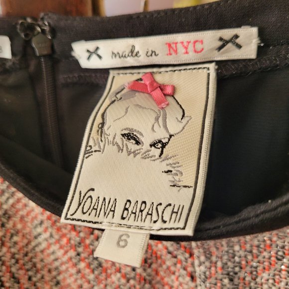 Anthro Yoana Baraschi Black and Tweed Pencil Skirt US 6 - Picture 2 of 9